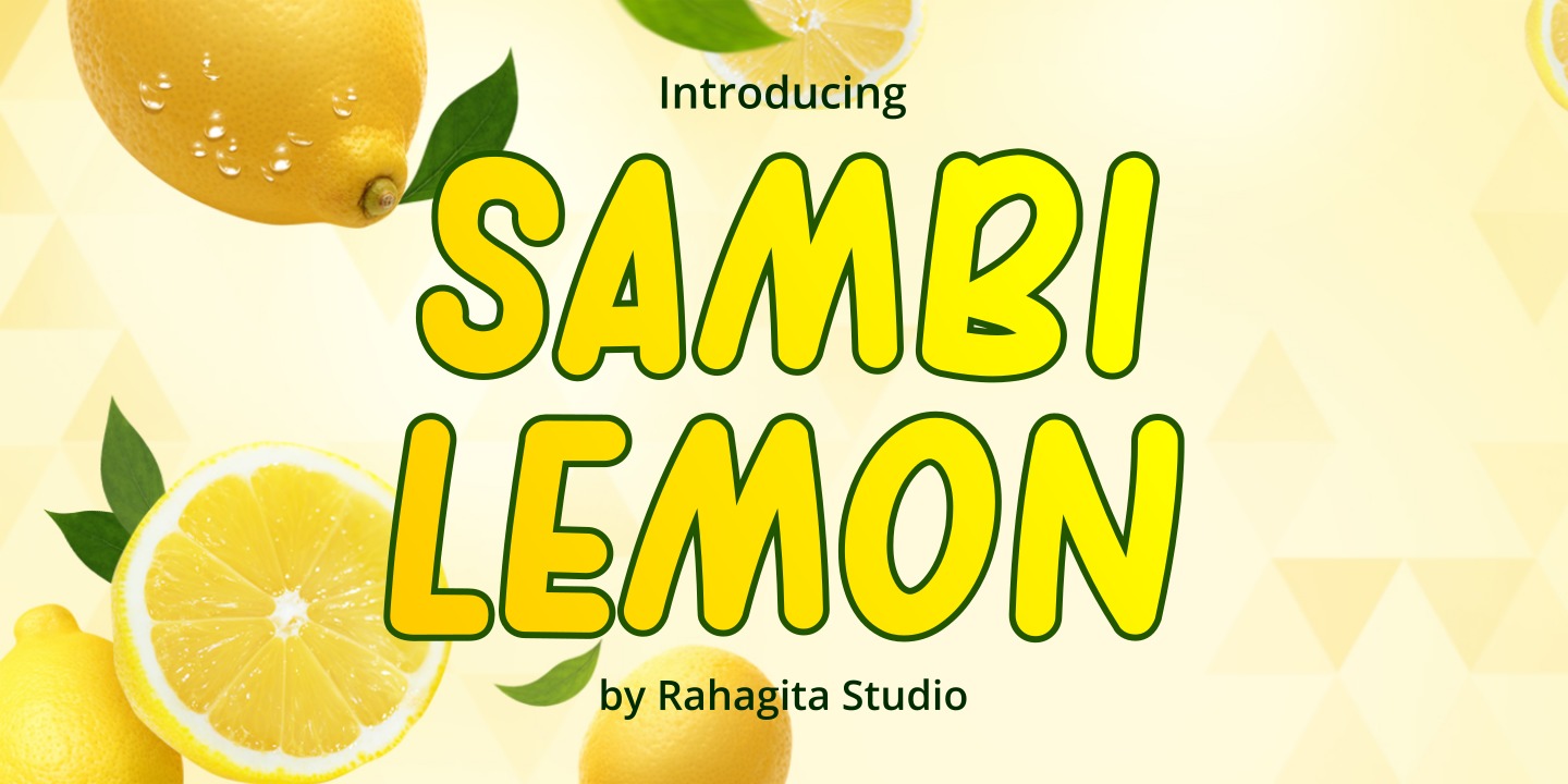 Beispiel einer Sambi Lemon-Schriftart